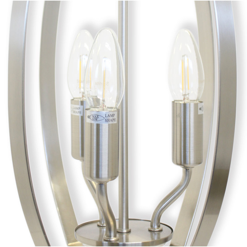 Bolaji 3 - Light Lantern Pendant, Satin Nickel