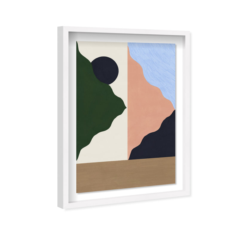 Peaking Mountains Print by Oliver Gal, 11.5"H x 16.5"W, White Shadowbox