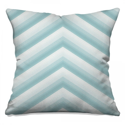 Chevron Blue White Double Sided Throw Pillows