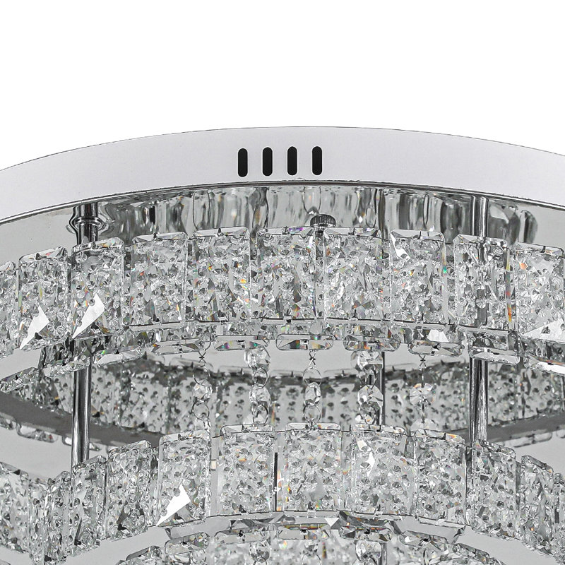 2-Light 50cm Double Tier Round Crystal Celling Light