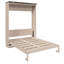 Grand lit escamotable avec DEL, beige