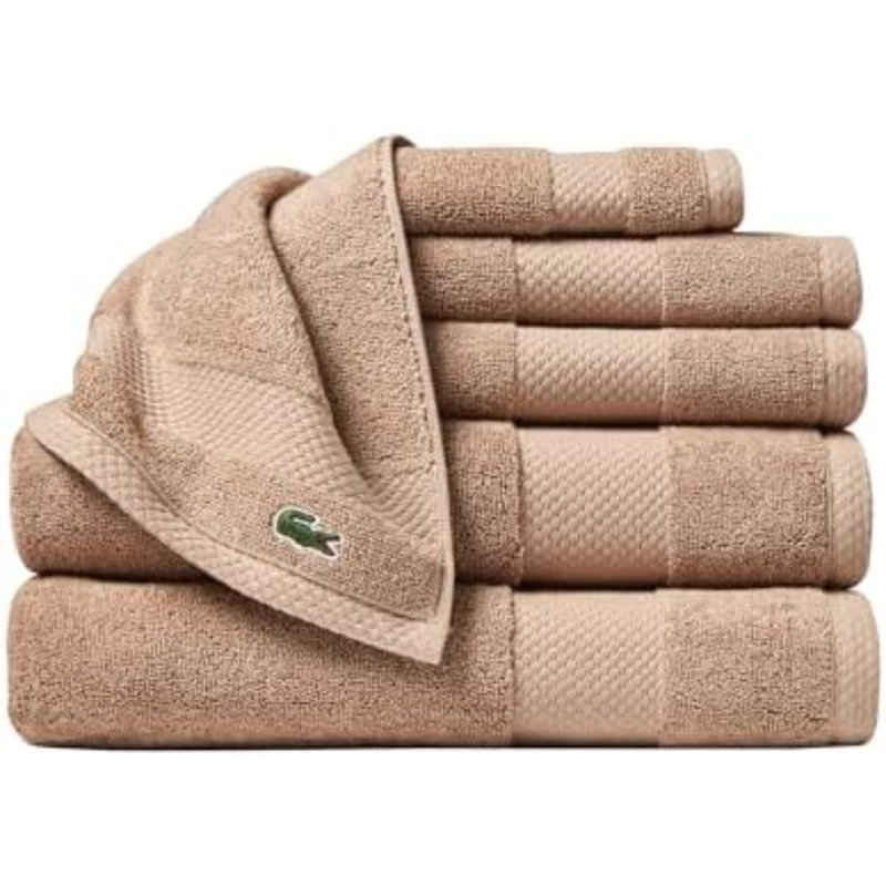 Heritage Supima Cotton 6-Piece Towel Set, 2 Bath Towels, 2 Hand Towels, 2 Washcloths, Sand – Highly Absorbent & Quick Drying, Bathroom Essential, Machine Washable