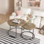 Ensemble de 2 tables d'appoint rondes modernes avec structure en métal-493228945-493228946