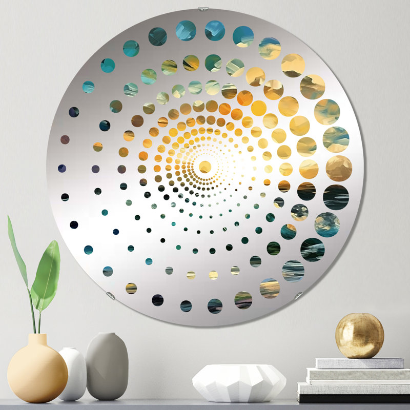 Veralynne - Miroir mural spiralé, 31,4 po x 31,4 po