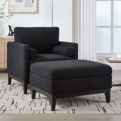 Fauteuil d'appoint avec repose-pieds Farmhouse