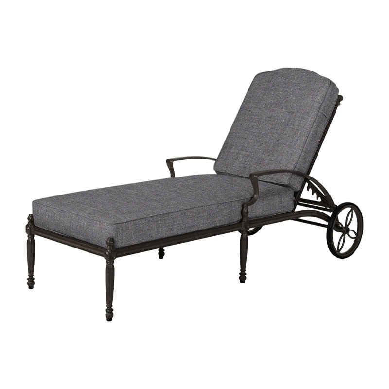 Bel Air Outdoor Chaise Lounge, Slate, Midnight Gold