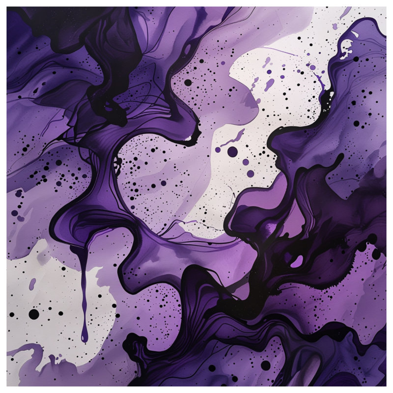 Rideau de douche Abstract Waves - Abstract Modern Decor, 70in W x 72in H