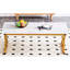 Table basse en pierre frittée de conception moderne avec pieds en métal doré, table en tache blanche et dorée, élégante pour le salon-987175509