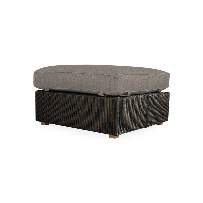 Hamptons Outdoor Ottoman, Cottage Pepper, Mink