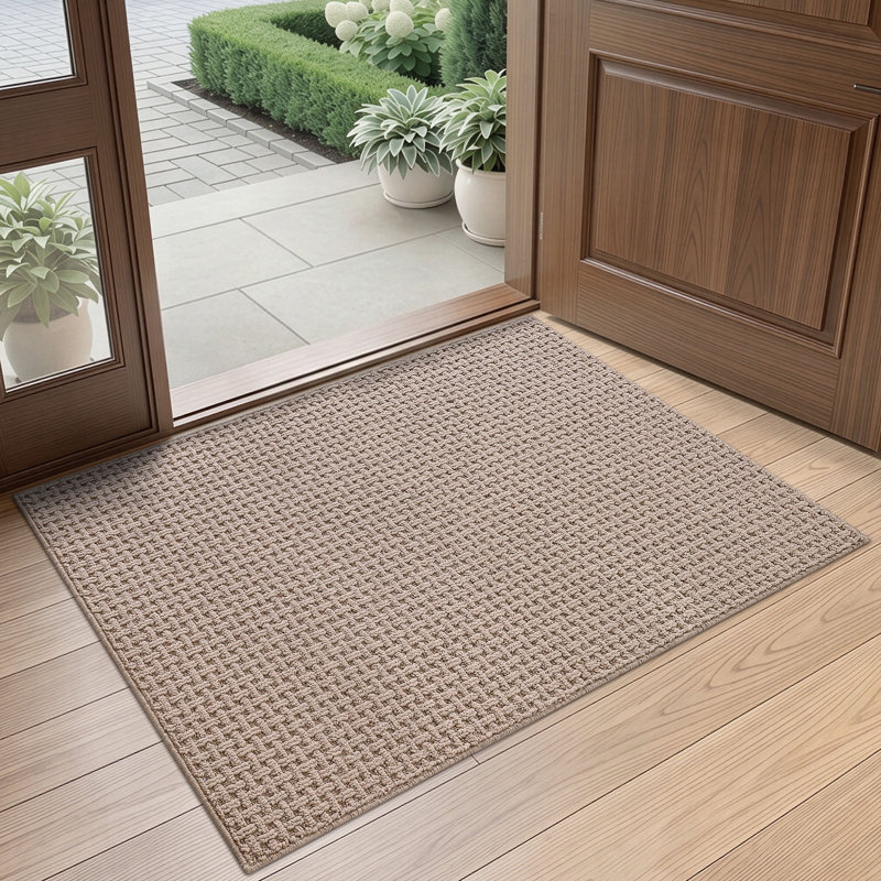 Paillasson intérieur antidérapant lavable, Dark Beige, L 32 po x L 47 po
