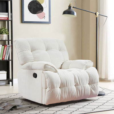 Fauteuil inclinable en tissu pivotant à 360 degrés pour le salon
