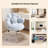 Teddy Fleece Makeup Office Chair Swivel Chair  Vanity Chair With Pillow-121488788