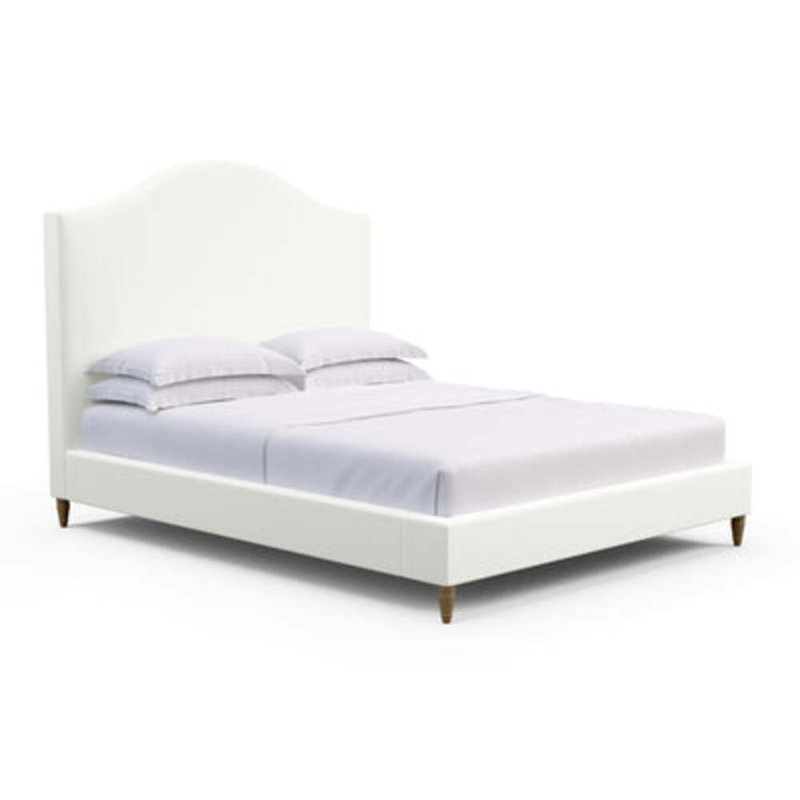 Montague Upholstered Standard Storage Bed, California King, Box Weave Linen Blanc, Weathered