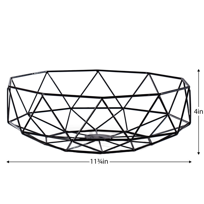 Bol décoratif diamond Dallon, Noir
