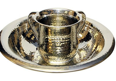 Ultimate Judaica Set Washing Cup and Bowl