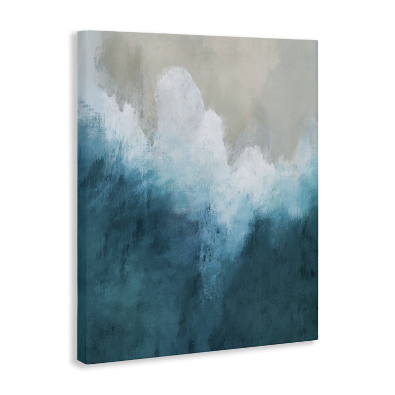 Toile d'abstraction aérienne, conception par Denise Brown, H 48 po x l 36 po