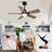 Smart Indoor/Outdoor Ceiling Fan with Light, Dual Finish Black/Walnut 6-Blade, Remote  Control, Dimmable LED, 6-Speed Quiet DC Motor, Reversible