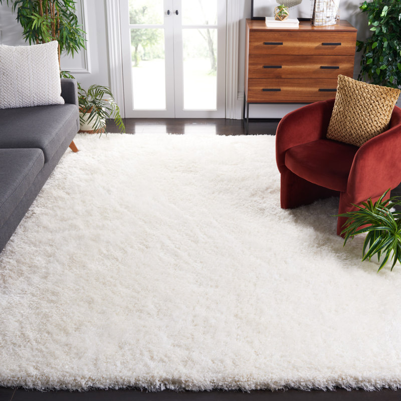 Tapis ivoire touffeté à la main Jayne, Rectangle 10 pi x 14 pi