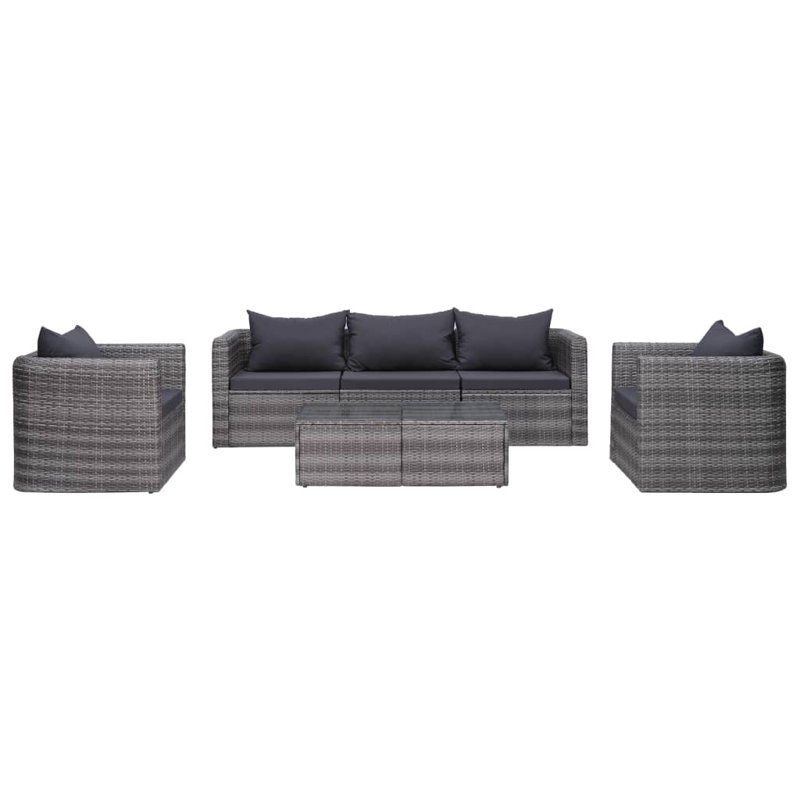 Eckington 8 Piece Deep seating with Cushions, 2x Corner + Middle + 2x Armchair + Table