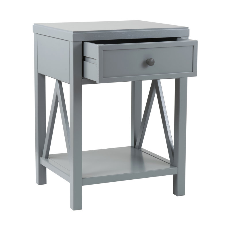 Nadeau Wood Nightstand, Gray