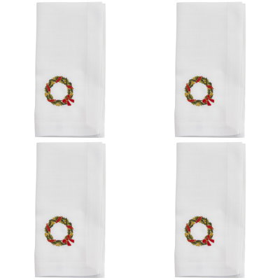 Worsham Collection Polyester Embroidered Square Napkin