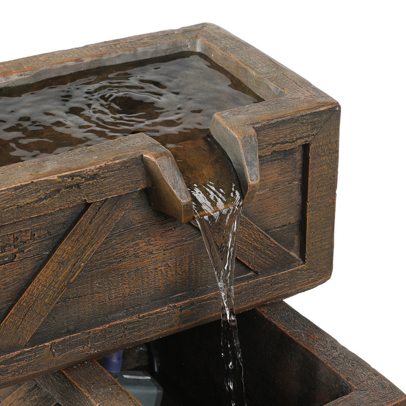 Fontaine extérieure 32,7 ", cascade rustique