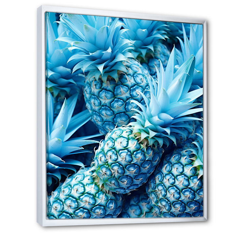 «Juice Pineapple Bliss V», reproduction sur toile, H 32 po x l 16 po x P 1 po, Cadre flottant blanc