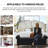 Tufted Button Storage Bench, Fabric Upholstered Ottoman, Window Bench, Rolled Arm Design