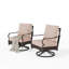 Ensemble de 2 chaises de patio pivotantes avec coussins