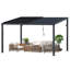 Pergola d'extérieur à toit rigide à persiennes 13 'x 10'