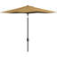 Parasol de patio rectangulaire de 6,5 pi x 10 pi, abat-jour de table d'extérieur avec manivelle et inclinaison, café, manivelle de protection pour parasol 50+, réglable 50