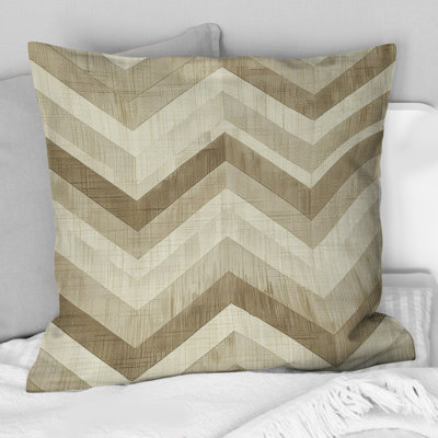 Coussin Beige Chevron Dreams III - Modern