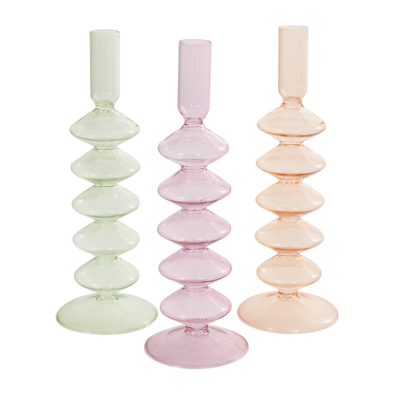 Bougeoir de table en verre H 10,1 po Anij
