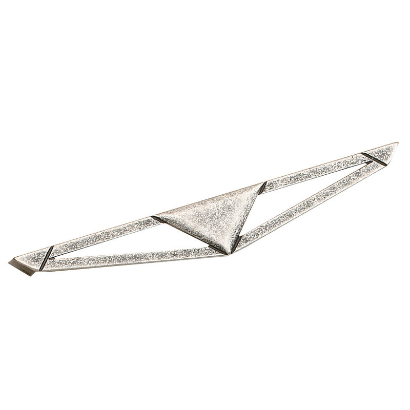 Poignée en métal Art Deco Traditional, Argent ancien