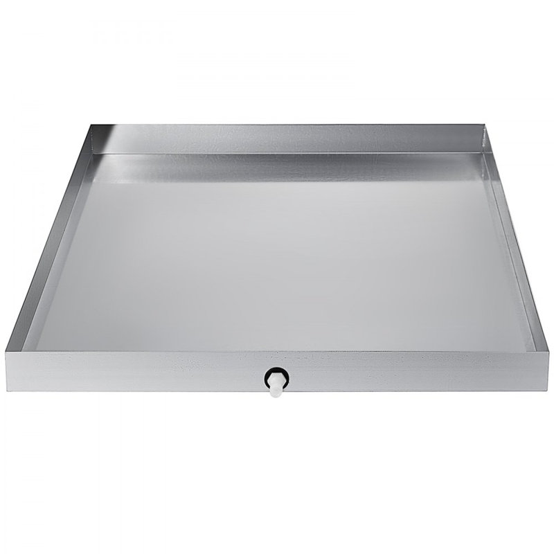 Washing Machine Pan 18 GA Thickness 304 Stainless Steel Heavy Duty, 2.50" H x 30" L x 32" W