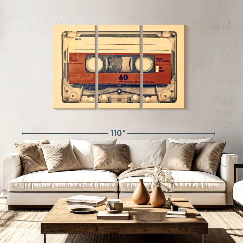 Abarca Retro Compact Cassette, 48" H x 74" W