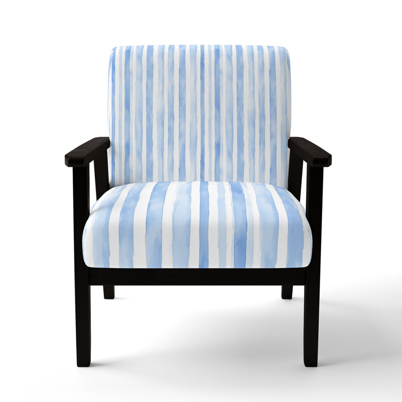 Chaise rembourrée Modern, Accoudoirs carrés noirs