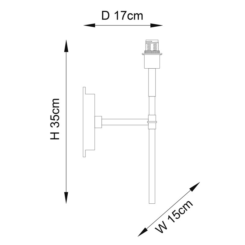 Eyal Steel Candle Wall Light