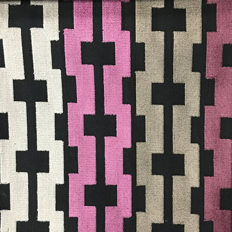 Revêtement en velours à motif géométrique Bardot-Piccadilly, Améthyste