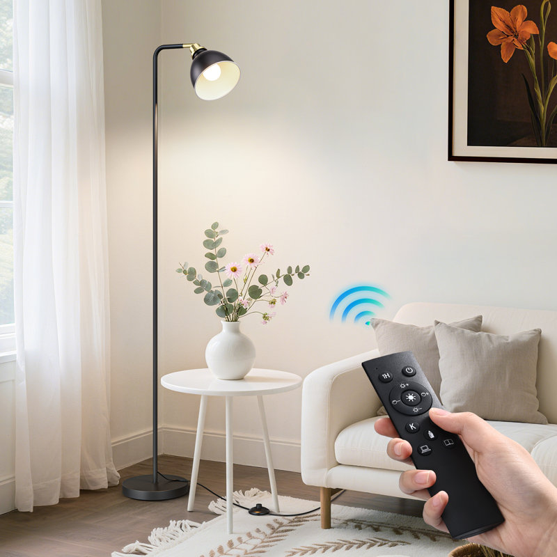 61'' Arced Task /Reading Floor Lamp With Remote Control , LED Bulb For Living Room, Bedroom, Office