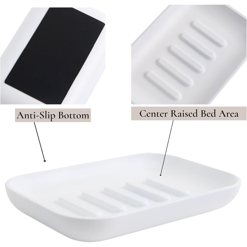 Alabaster Soap Dish, Snow (White)