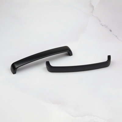 160mm Matt Black Gently Curved D-Bar Handle