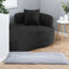 Causeuse compacte en velours noir, moderne pour les petits espaces