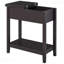 Table basse Table d'appoint de salon Table d'appoint étroite avec tablette de rangement à plateau rabattable
