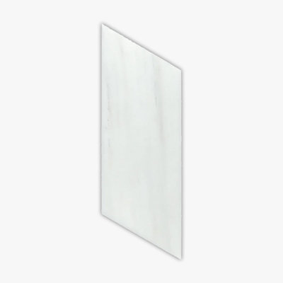 Bianco Dolomiti Honed 4X10 Cehvron Left Side Marble Mosaic