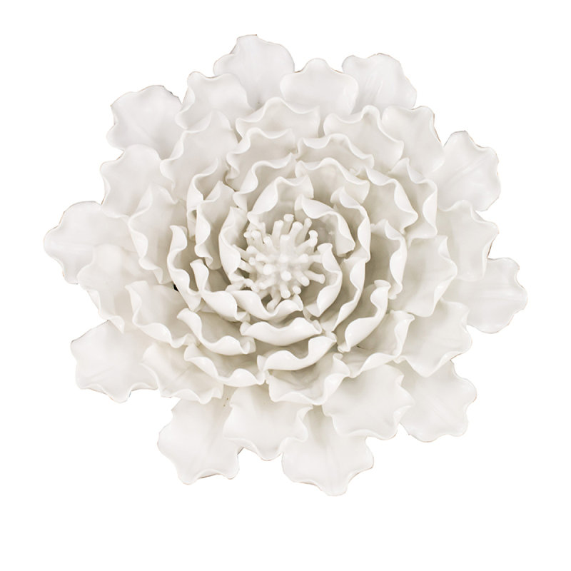 Décoration murale fleur faite à la main D9.3X3 ", H 3 po x l 9,3 po x P 9,3 po