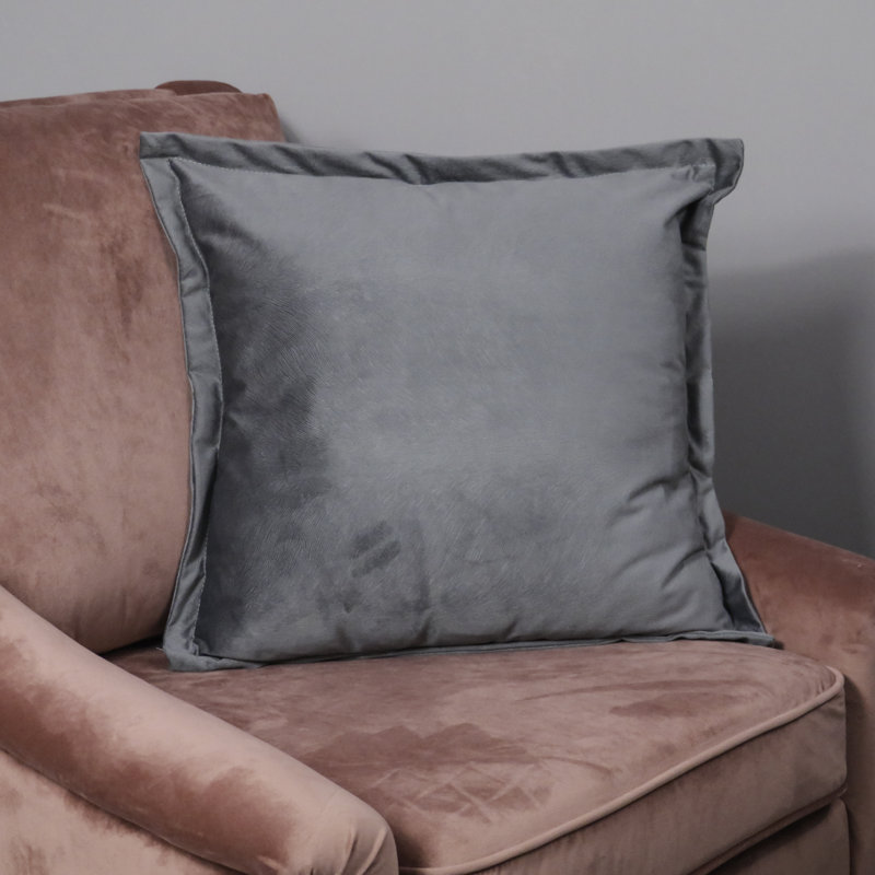 Malderen Square Throw Pillow Cover, Silver