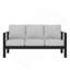 Ensemble de conversation 5 pièces pour patio moderne en aluminium, canapé 7 places avec coussins épais et table basse
