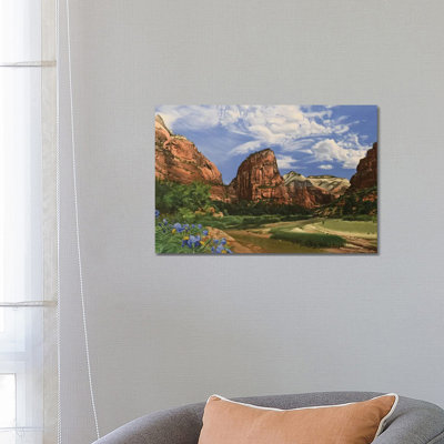 Angels Landing Zion by Nick Savides - Painting on Canvas