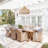 Kloe Outdoor Rattan Pendant Light - 28" Natural Brown Dome 1-light Polished Handwoven Adjustable Light Fixture For Covered Patio, Porch In Modern, Traditional, Boho & Coastal Style-1034540337-1034540332